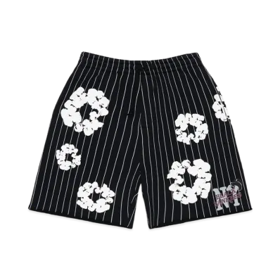 DENIM TEARS Pinstripe Wreath Sweatshorts "Black"