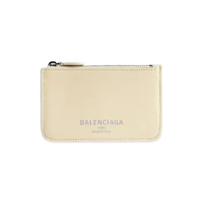 BALENCIAGA Cash 2.0 Long Coin & Card Holder "Beige"
