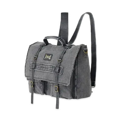 X-Girl Distressed Messenger Bag "Black"