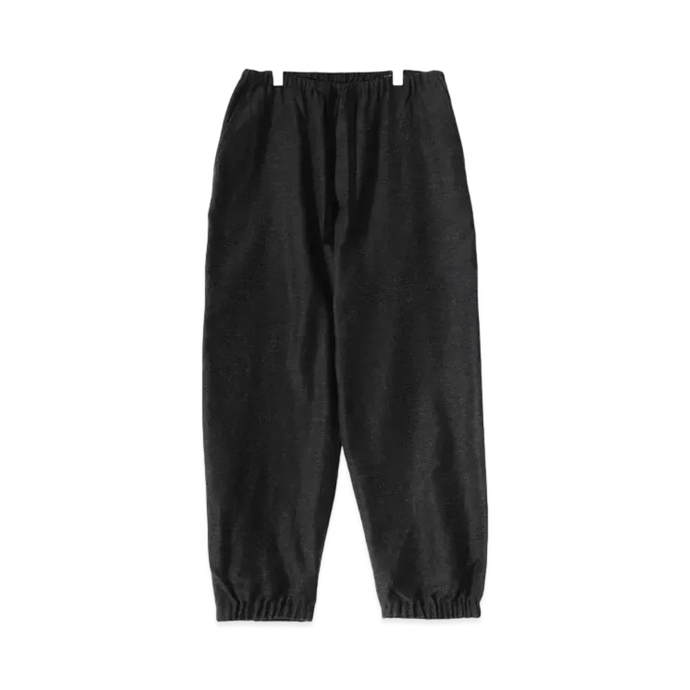 COMOLI Cashmere Silk Drawstring Pants "Charcoal"