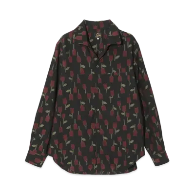 NEEDLES Italian Collar Shirt - /W Tulip Jacquard "Black"