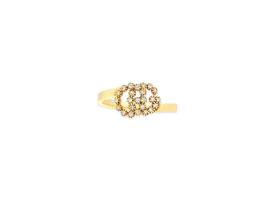 GUCCI Double G Ring With Diamonds
