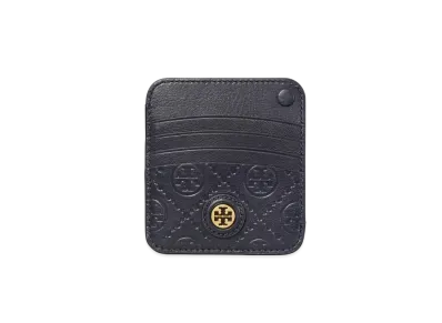 Tory Burch T Monogram Leather Card Case "Navy"