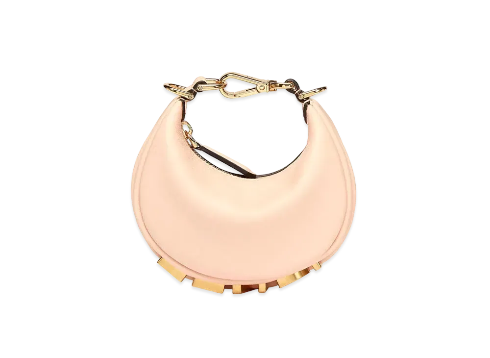 FENDI Nano Fendigraphy Leather Charm "Pink"