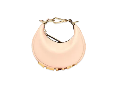 FENDI Nano Fendigraphy Leather Charm "Pink"