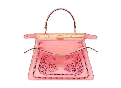 FENDI Peekaboo Iseeu Medium Leather Bag With Embroidery "Pink"