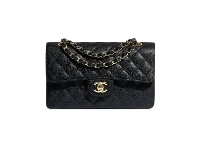 CHANEL Classic Small Hand Bag Grained Calfskin "Black"