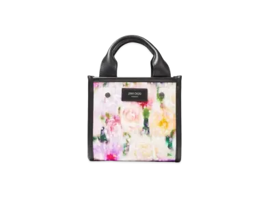 JIMMY CHOO SHOPPER TOTE/S Seasonal Printed Nylon Tote Bag "Blossom"