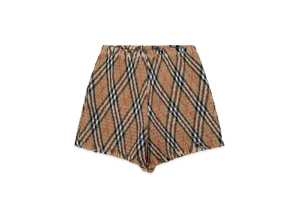 Burberry Kids KG4 Remy B Check Shorts "Beige"