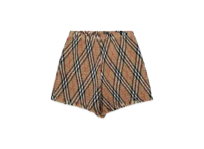Burberry Kids KG4 Remy B Check Shorts "Beige"
