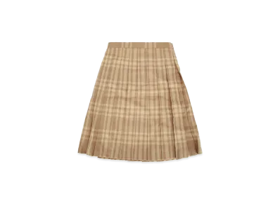 Burberry Kids KG3 Estelle Check Skirt "Dark Sand"