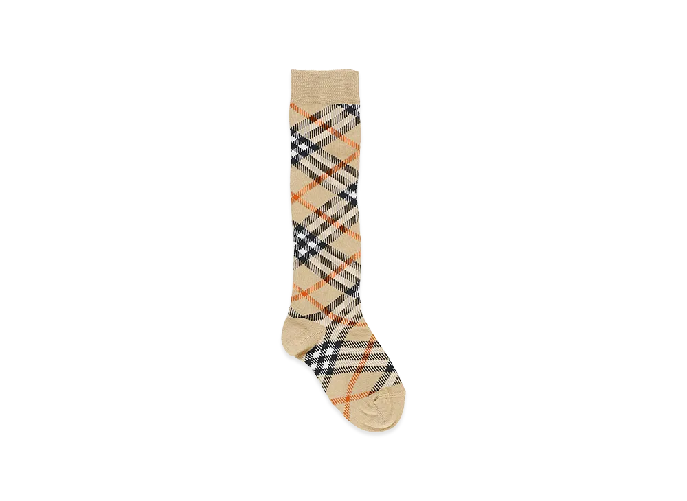 Burberry Kids Check Cotton Blend Socks "Checked"