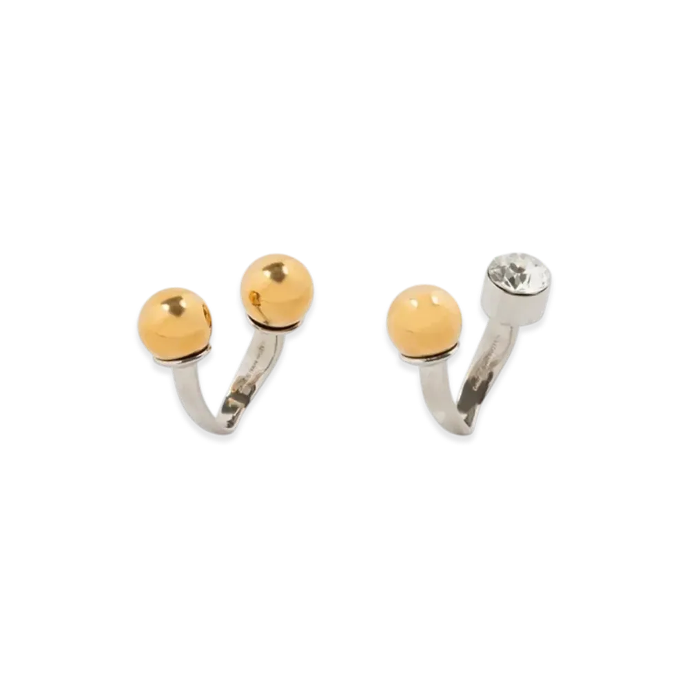 DRIES VAN NOTEN Women's Set Of Open Rings "Silver"
