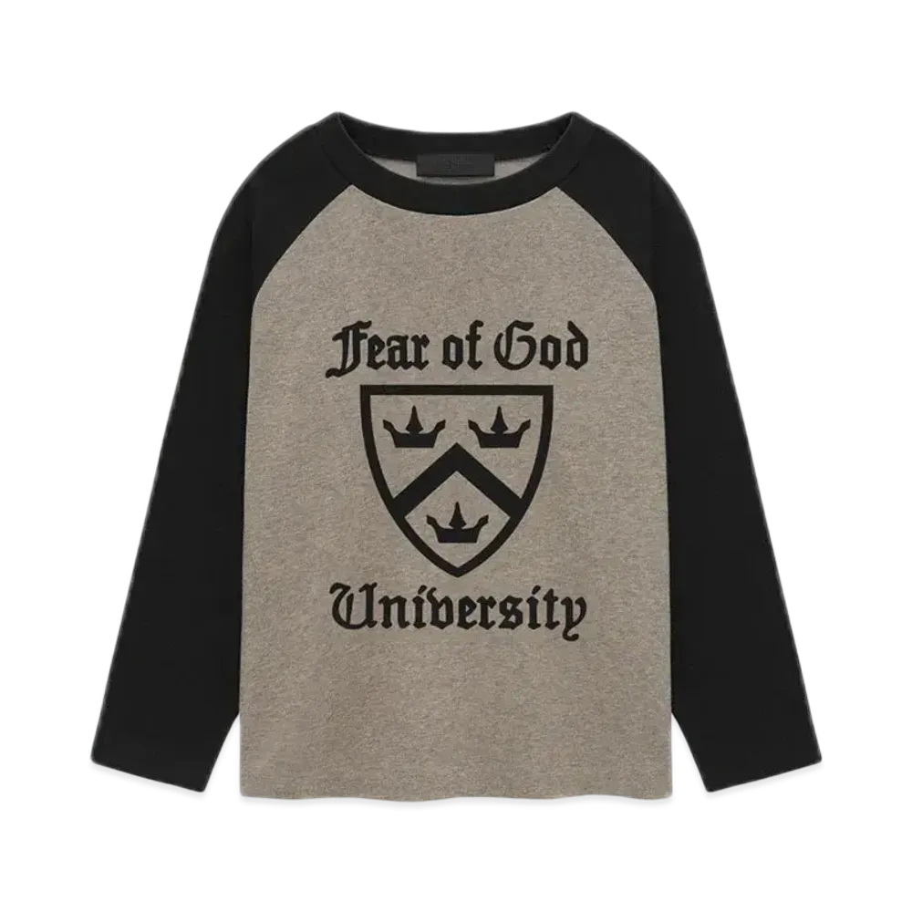 FEAR OF GOD Essentials Women's Tri-Blend Baseball Shirt "Heather Gray"