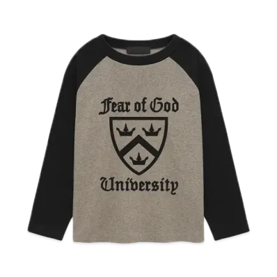 FEAR OF GOD Essentials Women's Tri-Blend Baseball Shirt "Heather Gray"