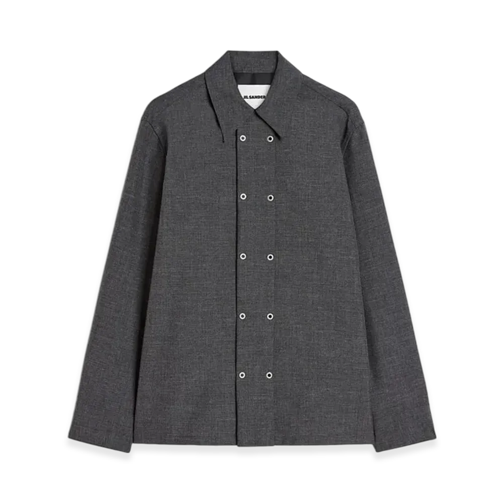 Jil Sander Melanged Wool Shirt "Fog"