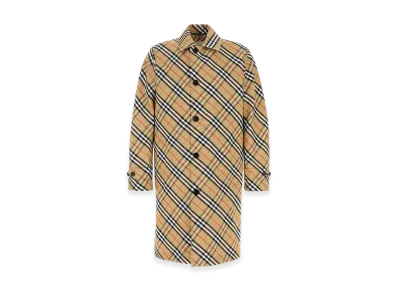 Burberry Embroidered Polyester Trench Coat "Checked"