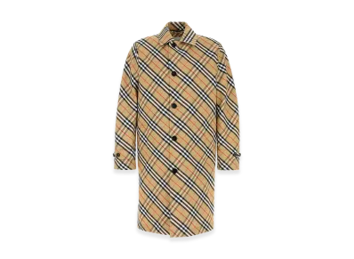 Burberry Embroidered Polyester Trench Coat "Checked"