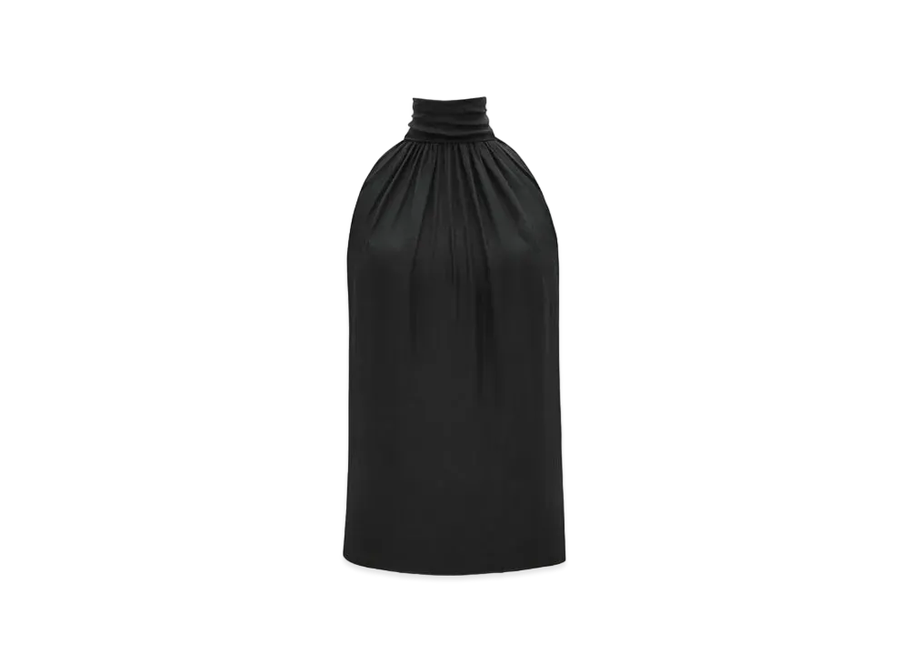 Saint Laurent Women's Blouse in Silk Muslin "Black"