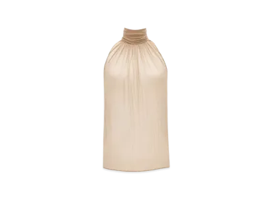 Saint Laurent Women's Blouse in Silk Muslin "Beige"