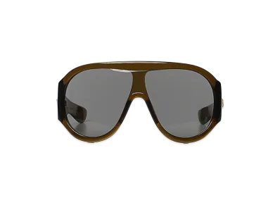 Bottega Veneta Women's Shield Sunglasses "Green"