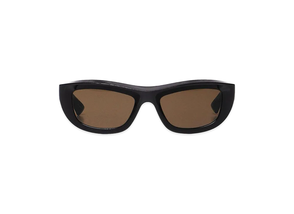 Bottega Veneta Acetate Sharp Sunglasses "Dark Brown"