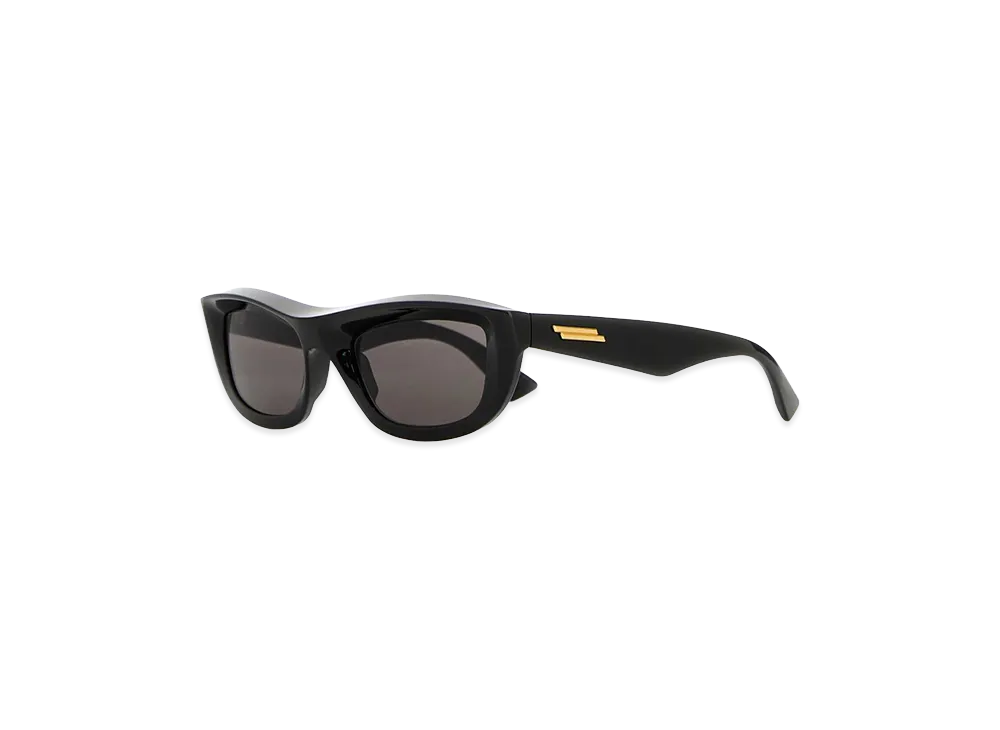 Bottega Veneta Acetate Sharp Sunglasses "Black"
