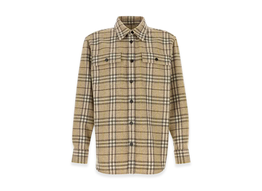 Burberry Embroidered Flannel Shirt "Checked"