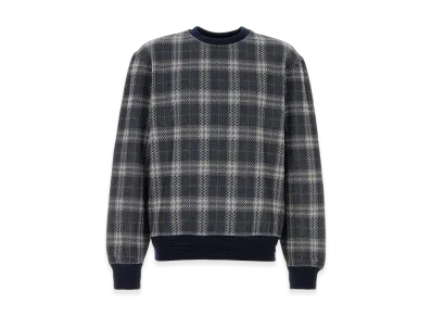 Burberry Embroidered Stretch Cotton Blend Sweatshirt "Checked"