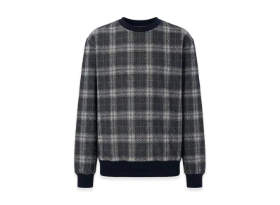 Burberry Embroidered Stretch Cotton Blend Sweatshirt "Checked"