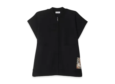 Burberry Women's Check Label Wool Blend Cape "Black"