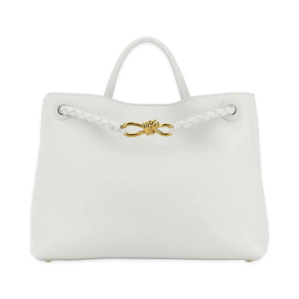 Bottega Veneta Women's Leather Andiamo Handbag "White"
