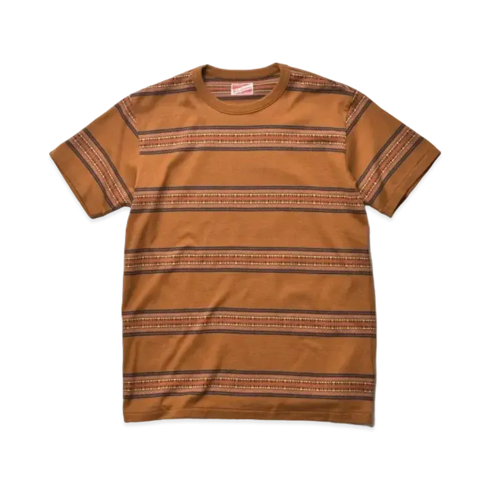 THE REAL McCOY'S Jacquard Stripe Tee "Mustard"