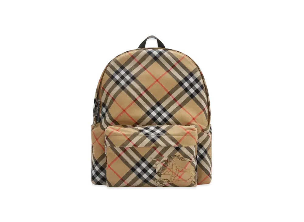 Burberry Small Check Backpack "Sand"