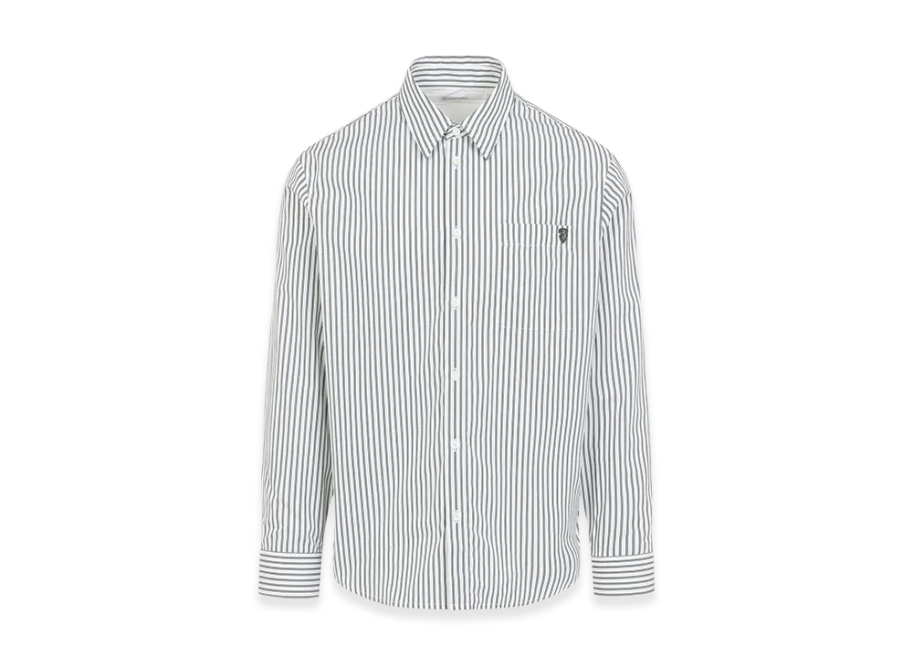 Burberry Striped Cotton Shirt "White"