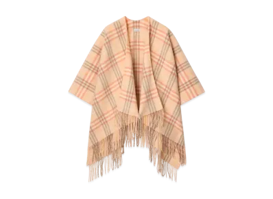 Burberry Check Wool Cashmere Cape "Teacup"