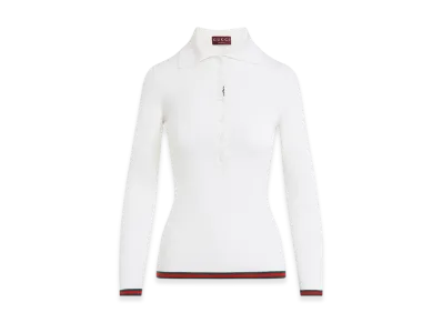 GUCCI Women's Web Polo "White"