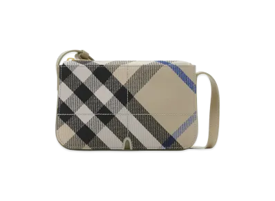 Burberry Women's Embroidered Canvas Snip Crossbody Bag "Beige"