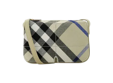 Burberry Women's Embroidered Canvas Snip Crossbody Bag "Beige"