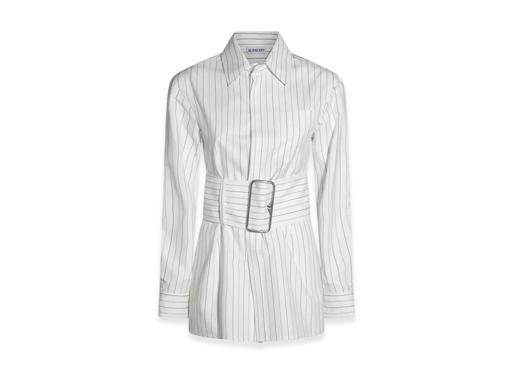 Burberry Women's Belted Cotton Shirt "White"