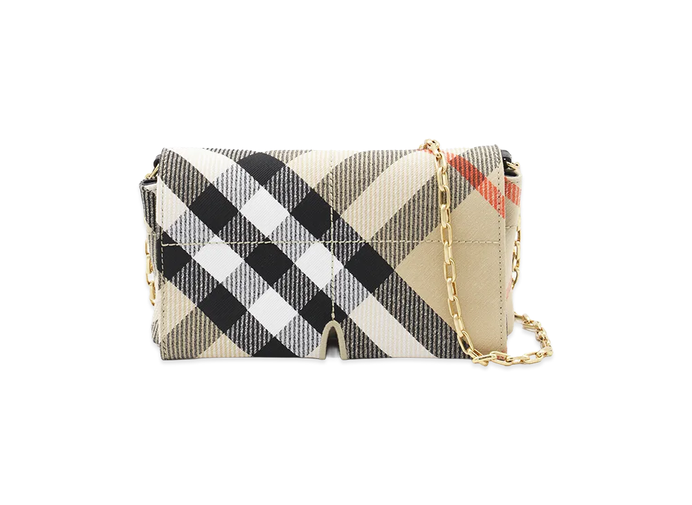 Burberry Women's Embroidered Fabric Crossbody Bag "Beige"