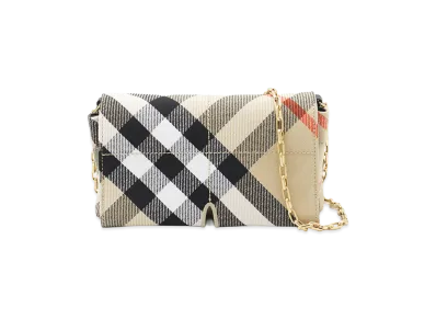 Burberry Women's Embroidered Fabric Crossbody Bag "Beige"