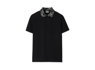 Burberry Cotton Polo Shirt "Black"