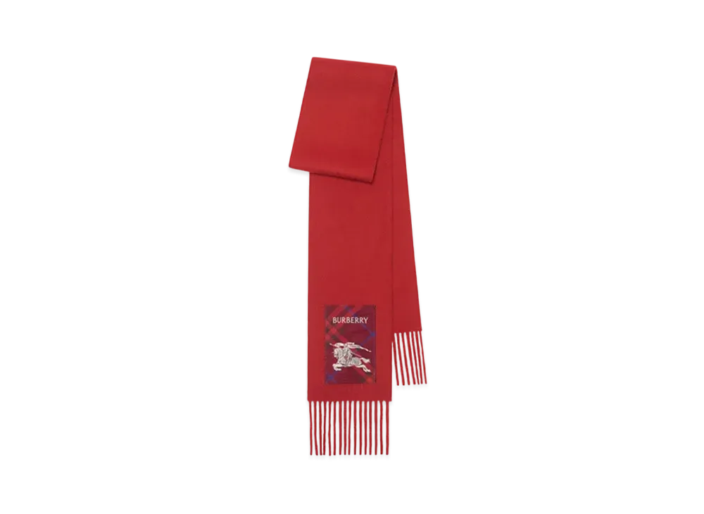 Burberry Check Label Cashmere Scarf "Rust"