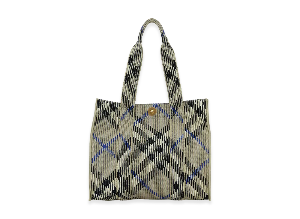 Burberry Women's Embroidered Canvas Shopping Bag "Beige"