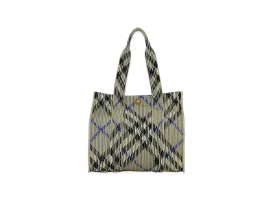 Burberry Women's Embroidered Canvas Shopping Bag "Beige"