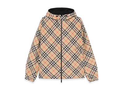 Burberry Embroidered Polyester Reversible Jacket "Checked"