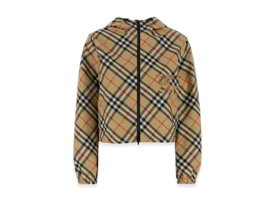 Burberry Women's Embroidered Twill Reversible Jacket "Checked"