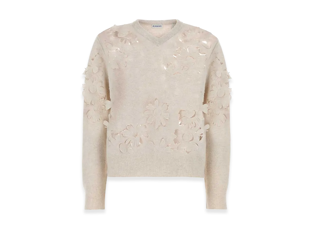 Burberry Women's Wool Sweater "Sand Beige"