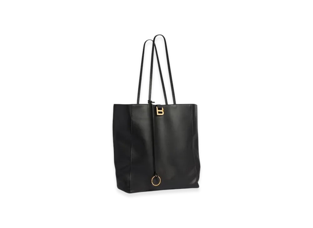 【BALENCIAGA】ブラックのスモール ソフト砂時計トートバッグ バレンシアガ アワーグラス ソフト トートバッグ ミディアム